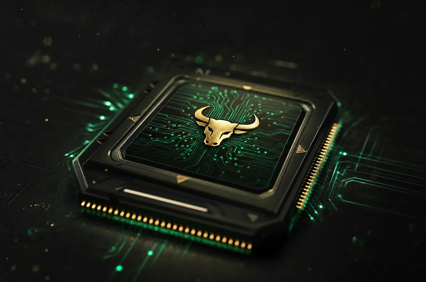 The Boost Bullion Algo engine, a processor marked with the bull emblem