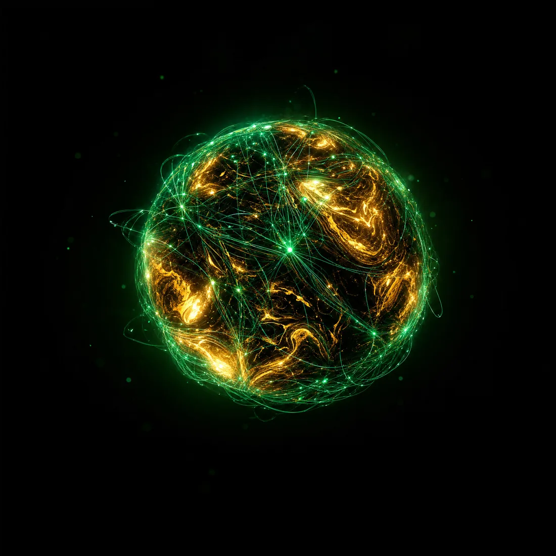 The Boost Bullion Algo engine, visualised as a core of gold and data